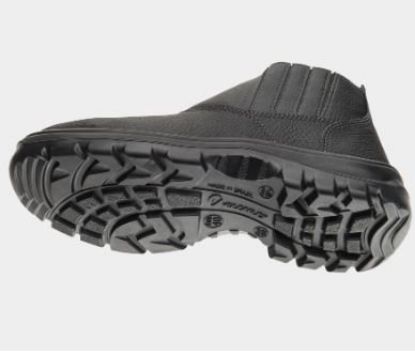 Imagem de BOTA DE COURO RELAX C/ ELASTICO LATERAL BICO PP N° 45 PRETO VULCAFLEX 2016