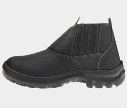 Imagem de BOTA DE COURO RELAX C/ ELASTICO LATERAL BICO PP N° 44 PRETO VULCAFLEX 2016