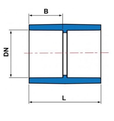 Imagem de LUVA SOLDAVEL CPVC SCH80  1/2" CB