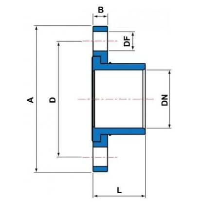 Imagem de FLANGE FEMEA CPVC SCH80   3/4"