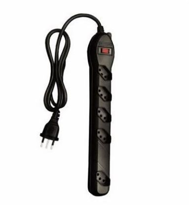 Imagem de FILTRO DE LINHA C/ 5 TOMADAS PRETO 10A BIVOLT