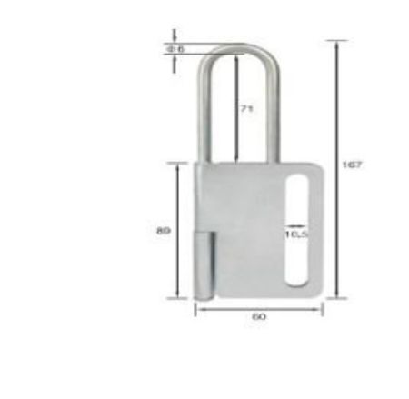 Imagem de BLOQUEIO DE VALVULA BORBOLETA 60MM X 167MM