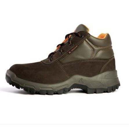 Imagem de BOTA DE COURO NOBUCK C/ CADARCO N° 37 MARROM/LARANJA