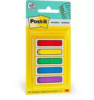 Imagem de MARCADOR DE PAGINA ADESIVO FLAGS SETAS 100 FOLHAS POST-IT