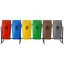 Imagem de LIXEIRA PLASTICA INDIVIDUAL  40L P/ COLETA SELETIVA C/ POSTE E HASTE PLASTICA LARANJA