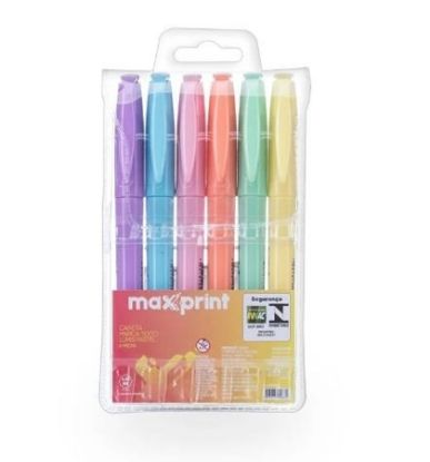 Imagem de CANETA MARCA TEXTO LUMIS PASTEL C/ 6 CORES