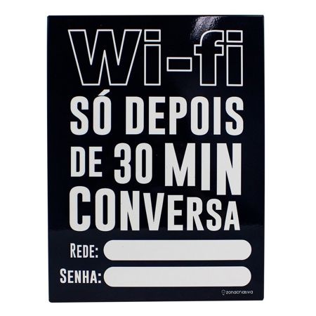 Imagem de PAINEL METÁLICO 26X19 WI-FI 30 MIN 81848 ZONA CRIATIVA PT 1 UN
