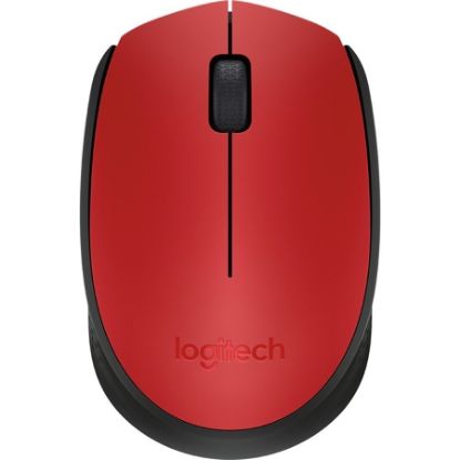 Imagem de MOUSE SEM FIO LOGITECH M170 COM DESIGN AMBIDESTRO COMPACTO, CONEXÃO USB E PILHA INCLUSA - VERMELHO CX 1 UN