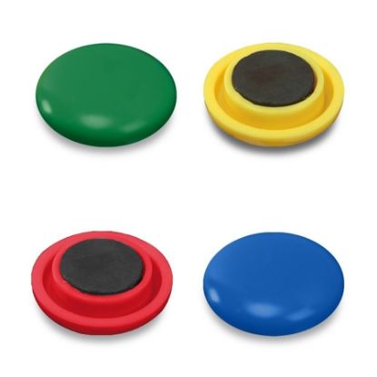 Imagem de IMÃ FIXADOR DE LEMBRETES REDONDO COLORIDO EASY OFFICE BT 4 UN