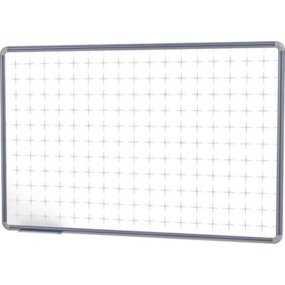 Imagem de QUADRO BRANCO 90X60 MOLDURA ALUMINIO QUADRICULADO 9046 STALO PT 1 UN