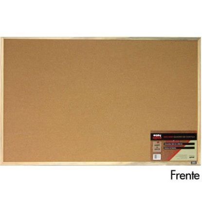 Imagem de QUADRO AVISO 90X60 CORTIÇA MOLDURA MADEIRA MAC6090 EASY OFFICE CX 1 UN