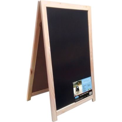 Imagem de LOUSA PRETA CAVALETE GOURMET 100X60 DUPLA FACE 7019 CORTIARTE PT 1 UN