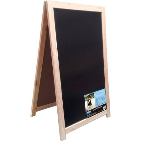 Imagem de LOUSA PRETA CAVALETE GOURMET 100X60 DUPLA FACE 7019 CORTIARTE PT 1 UN