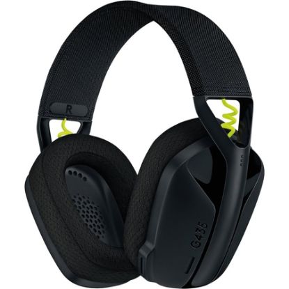 Imagem de HEADSET GAMER SEM FIO LOGITECH G435 LIGHTSPEED USB E BLUETOOTH, LEVE, BATERIA ATÉ 18H - DOLBY ATMOS, PC, PS4, PS5, MOBILE - PRET