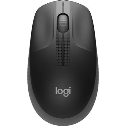 Imagem de MOUSE SEM FIO LOGITECH M190 COM DESIGN AMBIDESTRO DE TAMANHO PADRÃO, CONEXÃO USB E PILHA INCLUSA - CINZA CX 1 UN
