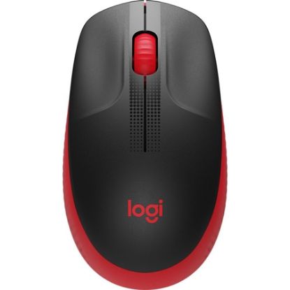 Imagem de MOUSE SEM FIO LOGITECH M190 COM DESIGN AMBIDESTRO DE TAMANHO PADRÃO, CONEXÃO USB E PILHA INCLUSA - VERMELHO CX 1 UN