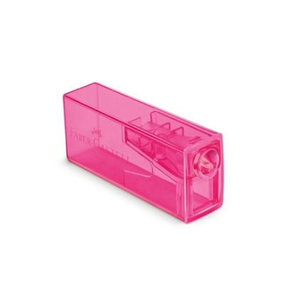 Imagem de APONTADOR COM DEPÓSITO ROSA, FABER-CASTELL - CX 25 UN