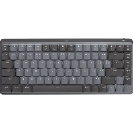 Imagem de TECLADO MECÂNICO SEM FIO LOGITECH MX MECHANICAL MINI COM TECLAS RETROILUMINADAS TACTILE QUIET, USB OU BLUETOOTH, BATERIA RECARRE