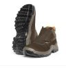 Imagem de BOTA DE COURO NOBUCK C/ VELCRO N° 37 MARROM/LARANJA