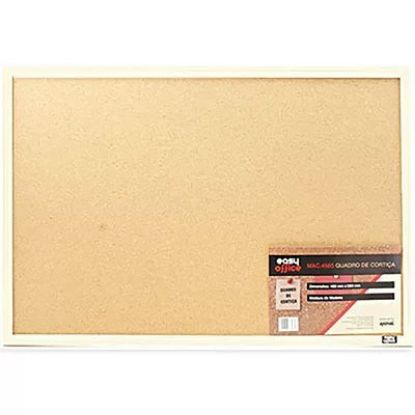 Imagem de QUADRO AVISO 65X45 CORTIÇA MOLDURA MADEIRA MAC-4565 EASY OFFICE PT 1 UN