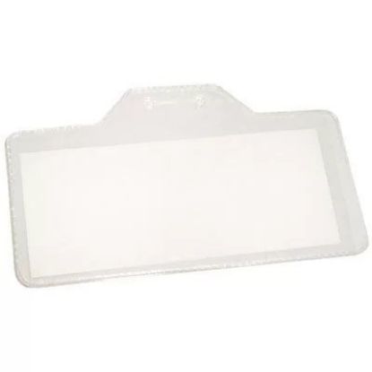 Imagem de CRACHÁ HORIZONTAL TRANSPARENTE 40X90MM 224 PLASTPARK PT 50 UN