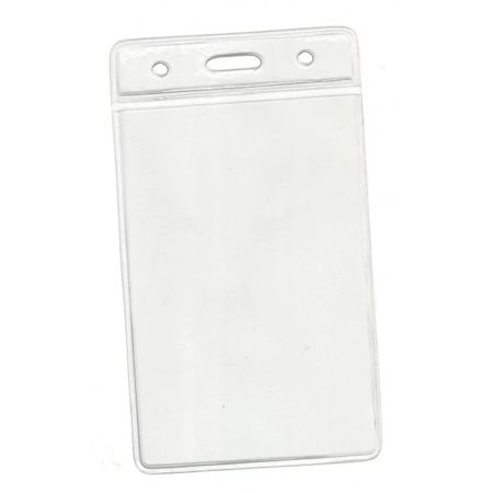 Imagem de CRACHÁ VERTICAL TRANSPARENTE S/ CORDÃO 85X60MM 3820 PLASTPARK PT 10 UN