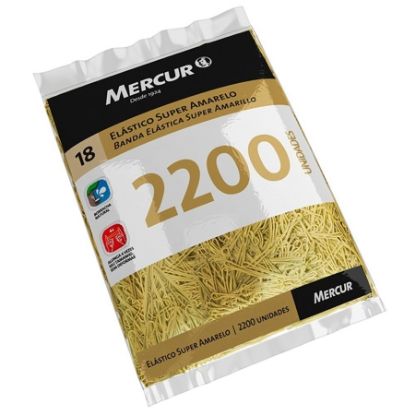 Imagem de ELÁSTICO SUPER AMARELO N.18 C/ 2200 UNIDADES B0501020407010 MERCUR PT 1 UN