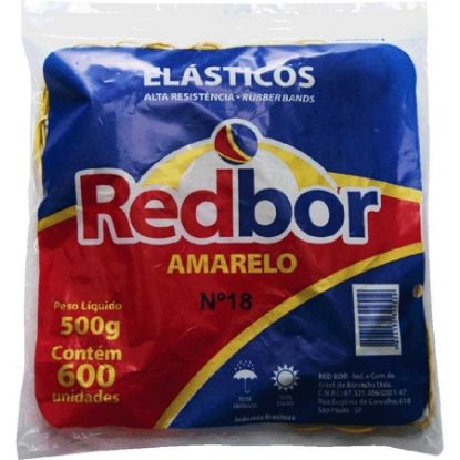 Imagem de ELÁSTICO AMARELO N.18 C/ 600 UNIDADES REA02 RED BOR PT 1 UN