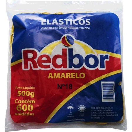 Imagem de ELÁSTICO AMARELO N.18 C/ 600 UNIDADES REA02 RED BOR PT 1 UN