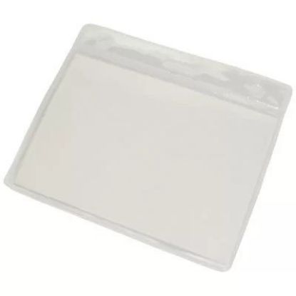 Imagem de CRACHÁ HORIZONTAL TRANSPARENTE 70X100MM 227 PLASTPARK PT 50 UN