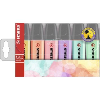 Imagem de PINCEL MARCA TEXTO 6 CORES SORTIDAS BOSS, STABILO - BT 1 UN