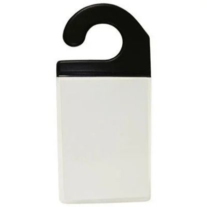 Imagem de CRACHÁ PARA AUTOMÓVEL TRANSPARENTE 90X130MM PRETO 257 PLASTPARK PT 10 UN