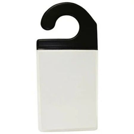 Imagem de CRACHÁ PARA AUTOMÓVEL TRANSPARENTE 90X130MM PRETO 257 PLASTPARK PT 10 UN