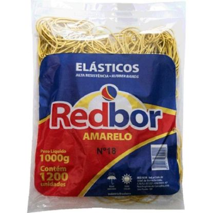 Imagem de ELÁSTICO AMARELO N.18 C/ 1200 UNIDADES REA01 RED BOR PT 1 UN