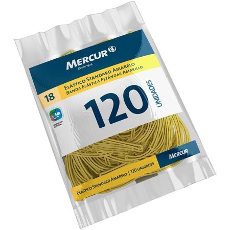 Imagem de ELÁSTICO STANDARD AMARELO N.18 C/ 120 UNIDADES B05040318-07 MERCUR PT 1 UN