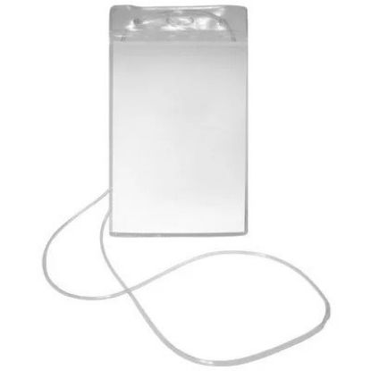 Imagem de CRACHÁ VERTICAL TRANSPARENTE C/ CORDÃO 80X120MM 231 PLASTPARK PT 50 UN