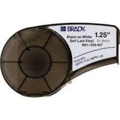 Imagem de ETIQUETA VINIL AUTO LAMINADA BRANCA 31,75 MM X 4,27M P/ ROTULADORAS BMP21-PLUS E BMP21-LAB