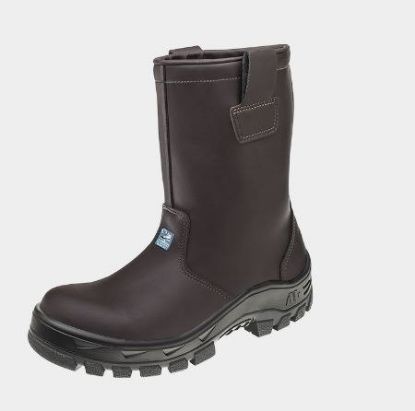 Imagem de BOTA DE MICROFIBRA CANO MEDIO N 38 COR MARROM COM BICO COMPOSITE