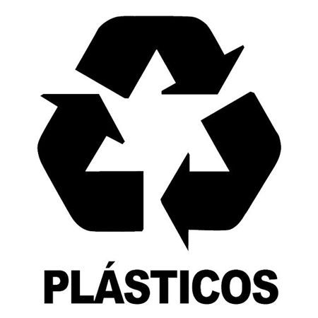 Imagem de ADESIVO GRANDE P/ SINALIZACAO DE COLETA SELETIVA DE PLASTICOS ( CONTENTOR 240L ) PRETO