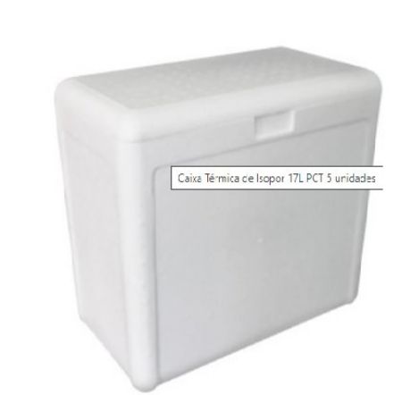 Imagem de CAIXA TERMICA DE ISOPOR 17L BRANCA