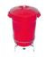 Imagem de LIXEIRA PLASTICA 100L C/ ARMACAO E PEDAL EM ACO CARBONO GALVANIZADO VERMELHO