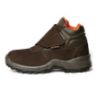 Imagem de BOTA DE COURO NOBUCK C/ VELCRO N° 39 MARROM/LARANJA