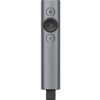 Imagem de APRESENTADOR SEM FIO LOGITECH SPOTLIGHT USB OU BLUETOOTH, APLICATIVO PARA PERSONALIZAÇÃO E ALERTAS E BATERIA RECARREGÁVEL - CINZ