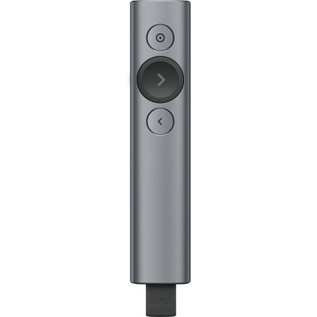 Imagem de APRESENTADOR SEM FIO LOGITECH SPOTLIGHT USB OU BLUETOOTH, APLICATIVO PARA PERSONALIZAÇÃO E ALERTAS E BATERIA RECARREGÁVEL - CINZ