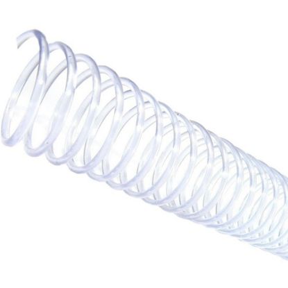 Imagem de ESPIRAL ENCADERNAÇÃO 7MM PLÁSTICO TRANSP.CAP.25FLS PLASPIRAL PT 50 UN