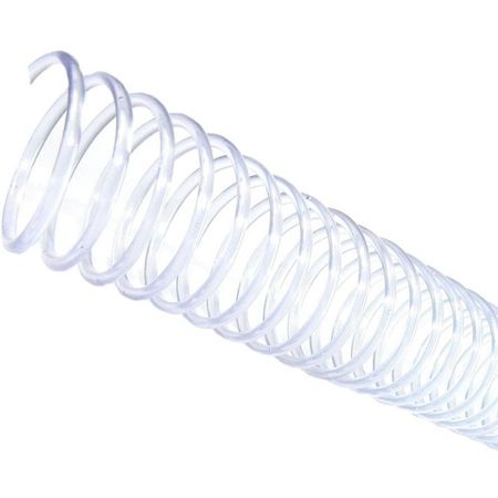 Imagem de ESPIRAL ENCADERNAÇÃO 7MM PLÁSTICO TRANSP.CAP.25FLS PLASPIRAL PT 50 UN