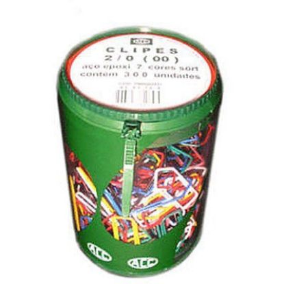 Imagem de CLIPS NR.2/0 AÇO EPÓXI (PT C/300UN) CORES SORTIDAS ACC PO 1 UN