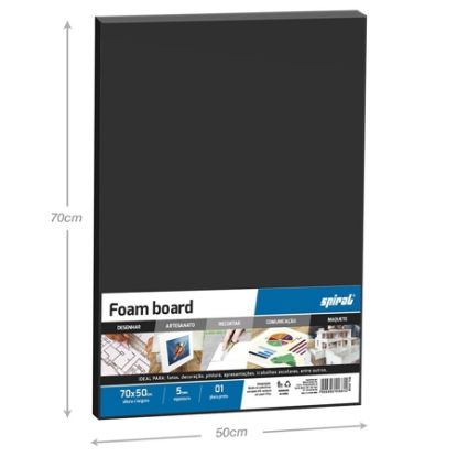 Imagem de PLACA FOAM 70CMX50CMX5MM PRETO SPIRAL PT 1 UN