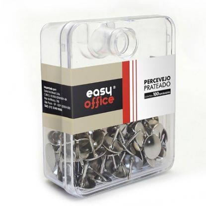 Imagem de PERCEVEJO 9,5MM PRATEADO 100303S EASY OFFICE PT 100 UN