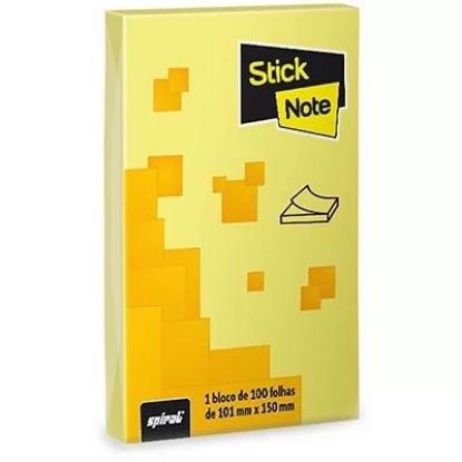 Imagem de BLOCO AUTOADESIVO 101X150 AMARELO C/100FLS STICK NOTE PT 1 UN